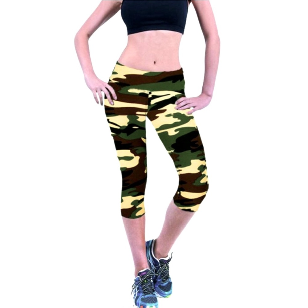 Camouflage Capris Leggings Women Color Multi Size S/M